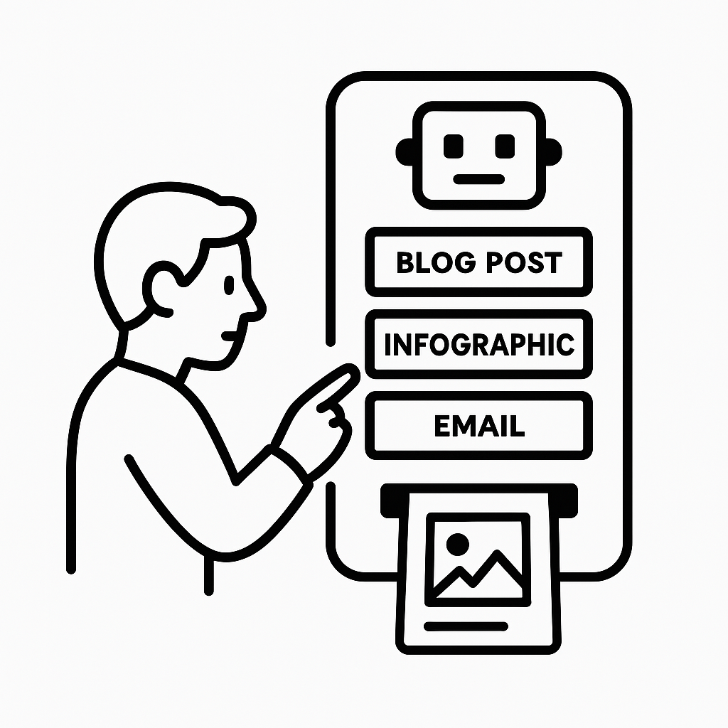 AI content Generator Graphic